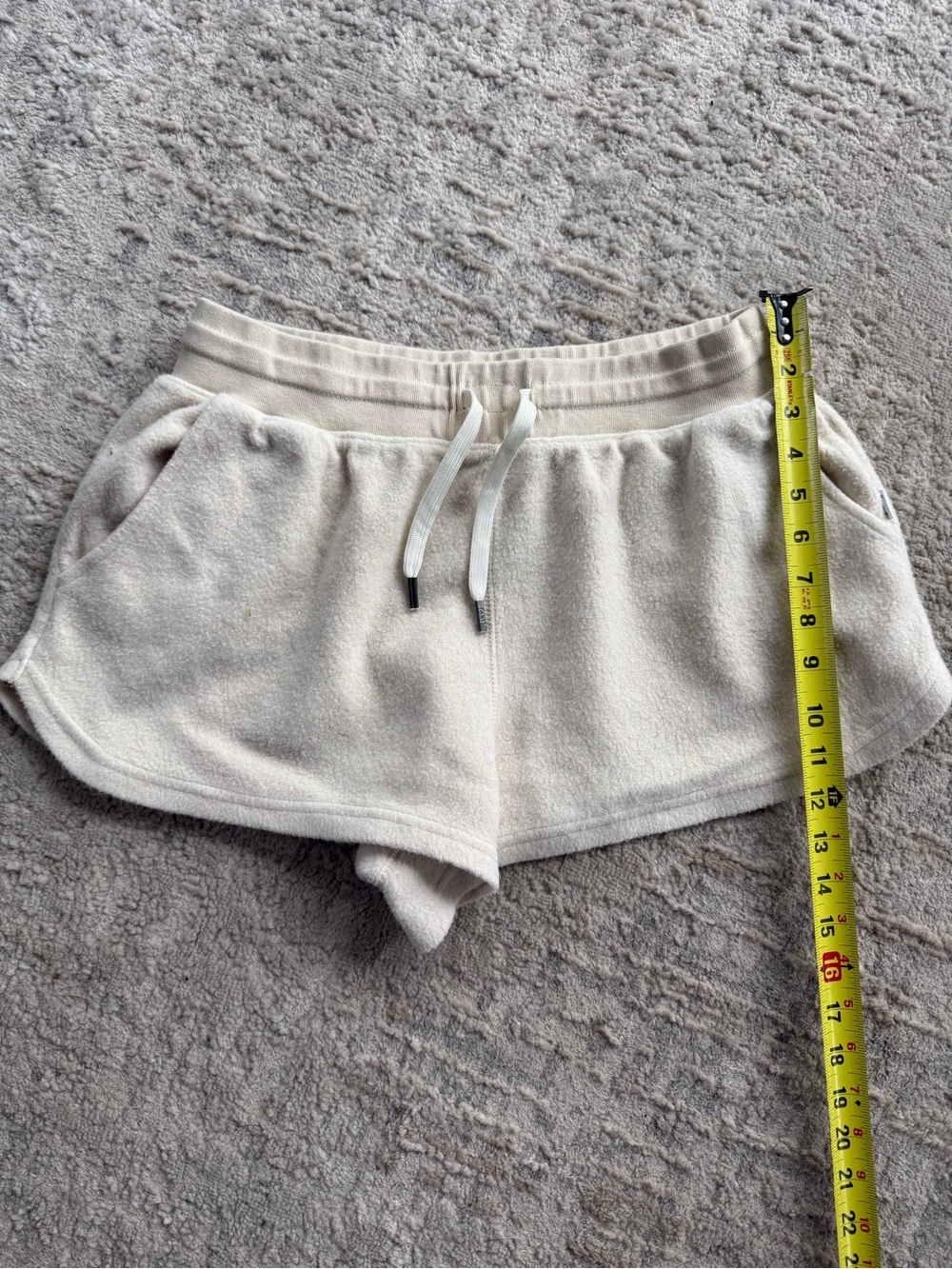 Cozy Cream Women's Lounge Shorts with Drawstring Waist by Feat.